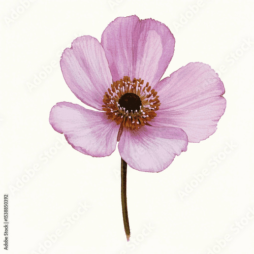 Luminous Drift flower isolated watercolor vector illustration svg