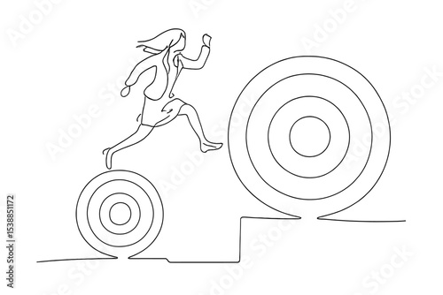 Running towards success with determination and resilience through challenges