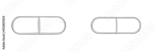 Different designs of capsules displayed side by side showcasing variations in shape and form for pharmaceuticals