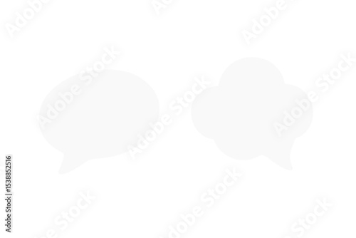 Speech bubbles in a minimalist design suitable for various graphic applications and creative projects