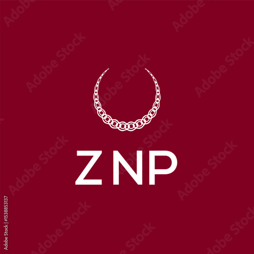 ZNP logo design vector template