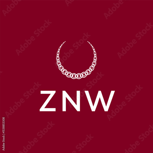ZNW logo design vector template