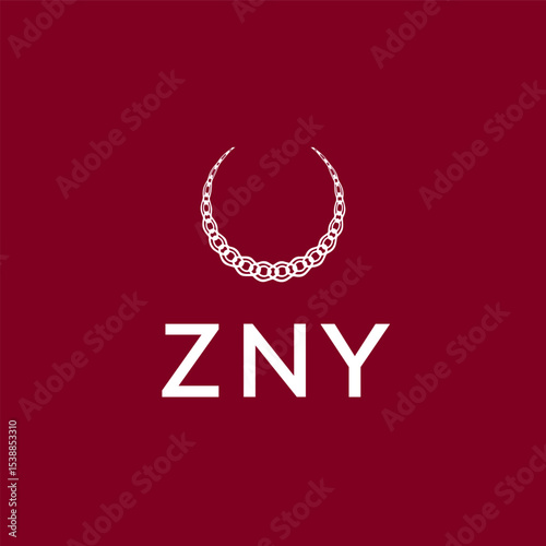 ZNY logo design vector template