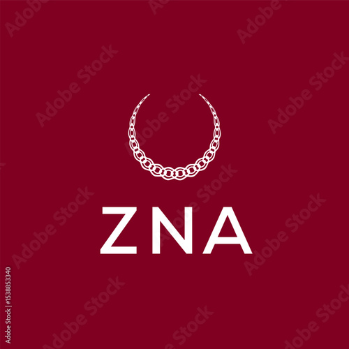 ZNA z n a Alphabet Letter, ZN zna Initial Logo Icon For Business