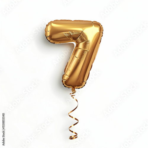 birthday party balloons number 7