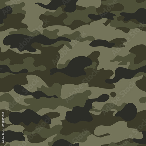 camouflage army modern khaki pattern, forest hunting seamless background