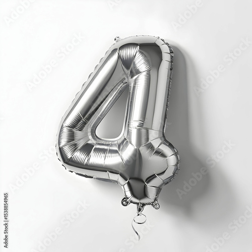 birthday party balloons number 4