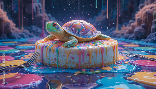 Glow Retreat: Turtle on a Drizzle Isle