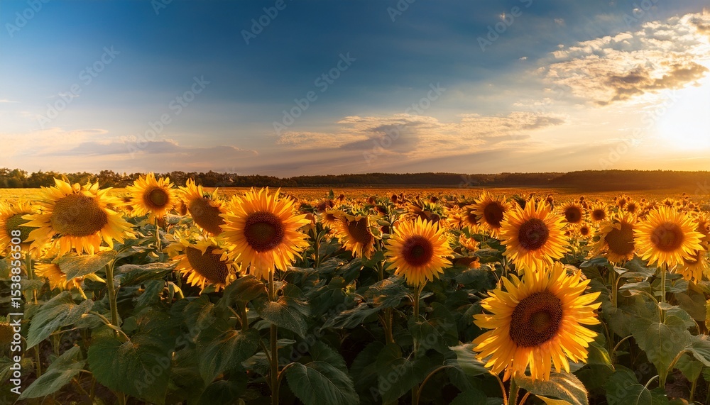 Obraz premium close up of sunflower field with high resolution files