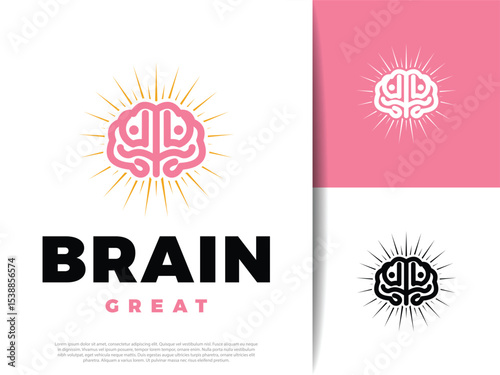Modern vector illustration of a human brain symbol, representing mind, learning, intelligence, memory, and mental activity. Ideal for education, science, health, and technology designs.