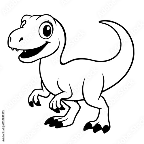  Cute Baby T-Rex Dinosaur Coloring Page - Happy Tyrannosaurus Rex