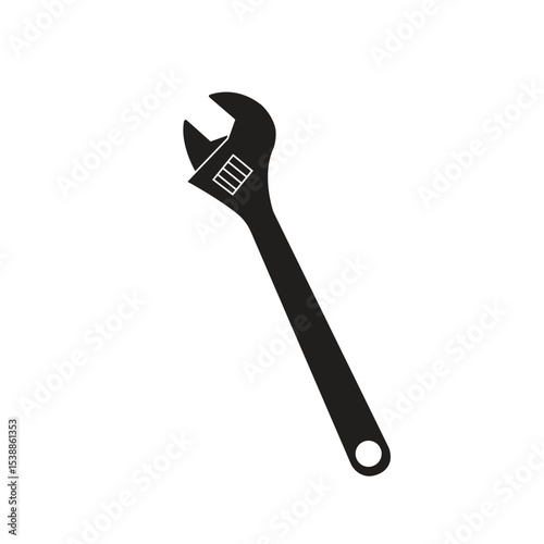 Adjustable Wrench silhoutte vector design