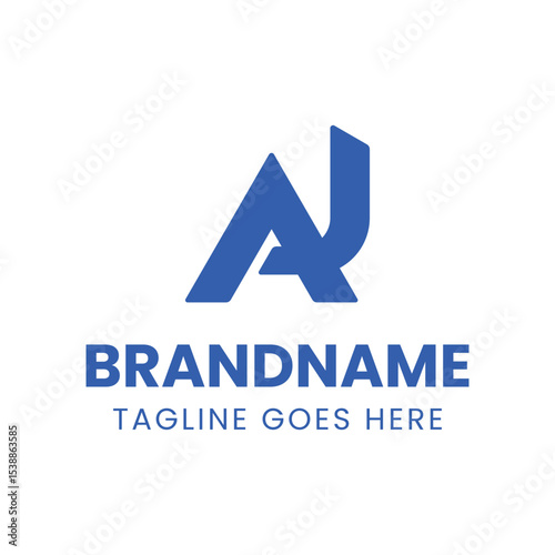 Letters AJ Monogram Logo, suitable for any business with JA or AJ initials