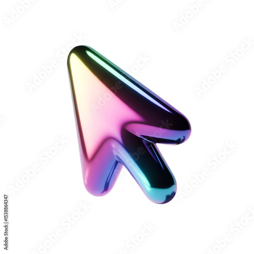 Chrome Gradient Cursor Icon