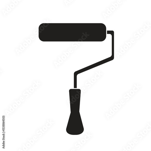 Roller paint silhoutte vector design