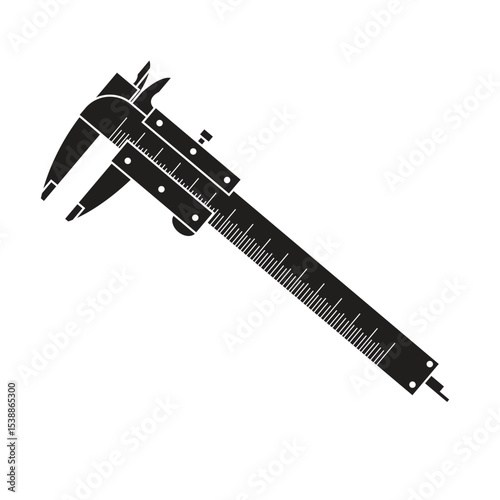 Vernier calipers silhoutte vector design