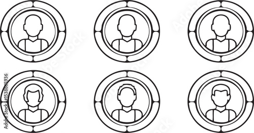 Avatar Profile Icon Flat Vector for Login Account and Dashboard Interface