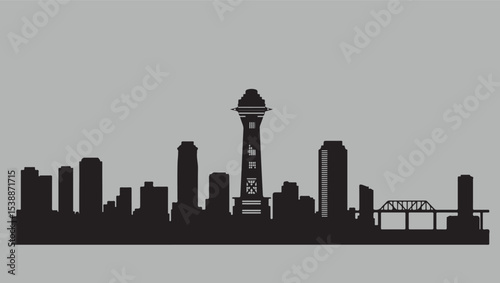 Seattle Skyline Silhouette