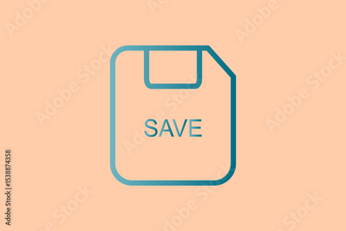 Save icon. icon related to UI elements. suitable for web site, app, user interfaces,element, printable etc. line icon style. simple vector design editable