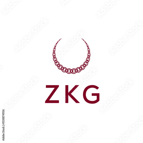 ZKG Creative Unique Modern Letter Logo Design. Stylized logo featuring a unique letter design, presenting abstract minimalist aesthetics and modern appeal