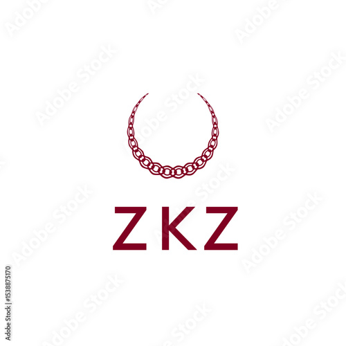 ZKZ Creative Unique Modern Letter Logo Design. Stylized logo featuring a unique letter design, presenting abstract minimalist aesthetics and modern appeal