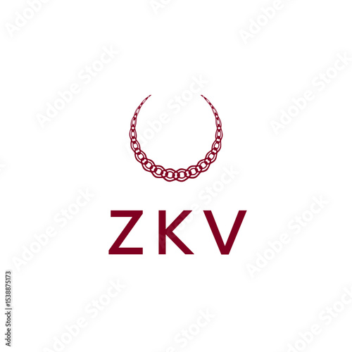 ZKV Creative Unique Modern Letter Logo Design. Stylized logo featuring a unique letter design, presenting abstract minimalist aesthetics and modern appeal