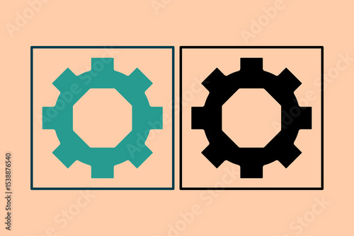 Settings icon. icon related to UI elements. suitable for web site, app, user interfaces,element, printable etc. solid icon style. simple vector design editable