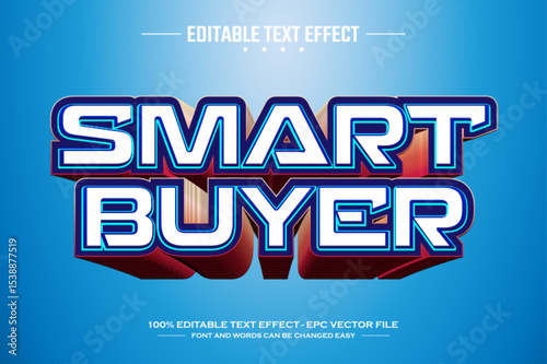 Smart buyer 3D editable text effect template