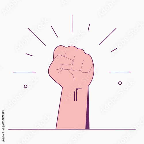 Raised fist illustration symbolizing strength and solidarity