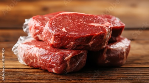 These premium cuts of red meat are perfect for grilling or roasting, showcasing marbling that suggests rich flavor and tenderness in every bite.