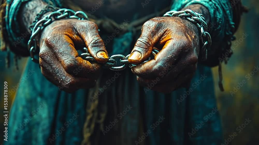 The Weight of Chains: A poignant portrayal of captivity and suffering