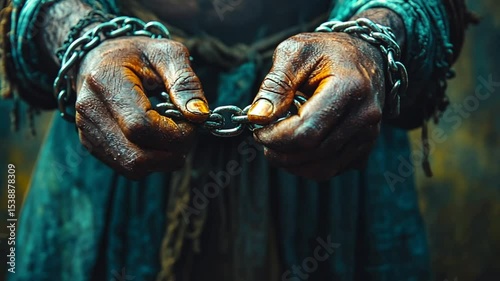 The Weight of Chains: A poignant portrayal of captivity and suffering