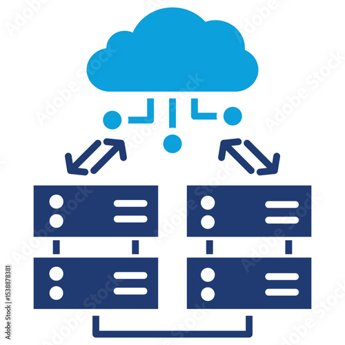 Redundancy Flat Blue Icon