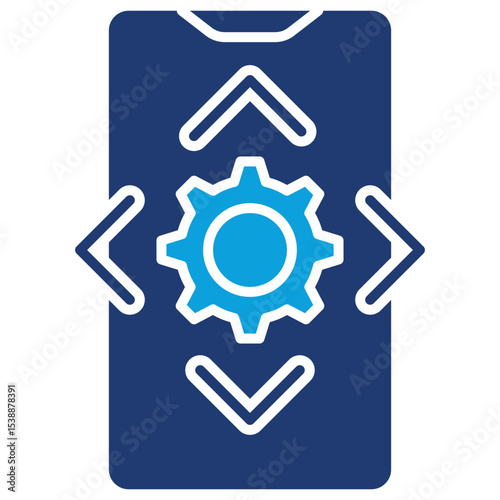 Augmented Reality Flat Blue Icon