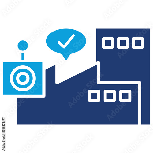 Remote Operations Flat Blue Icon