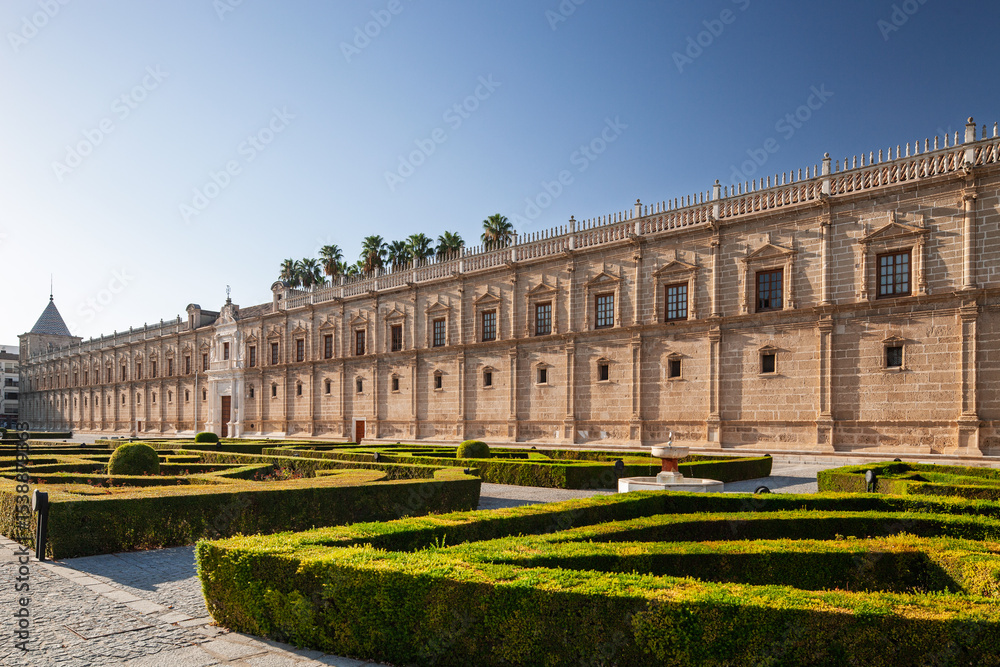 Fototapeta premium Main facade of former Hospital de las Cinco Llagas in Seville