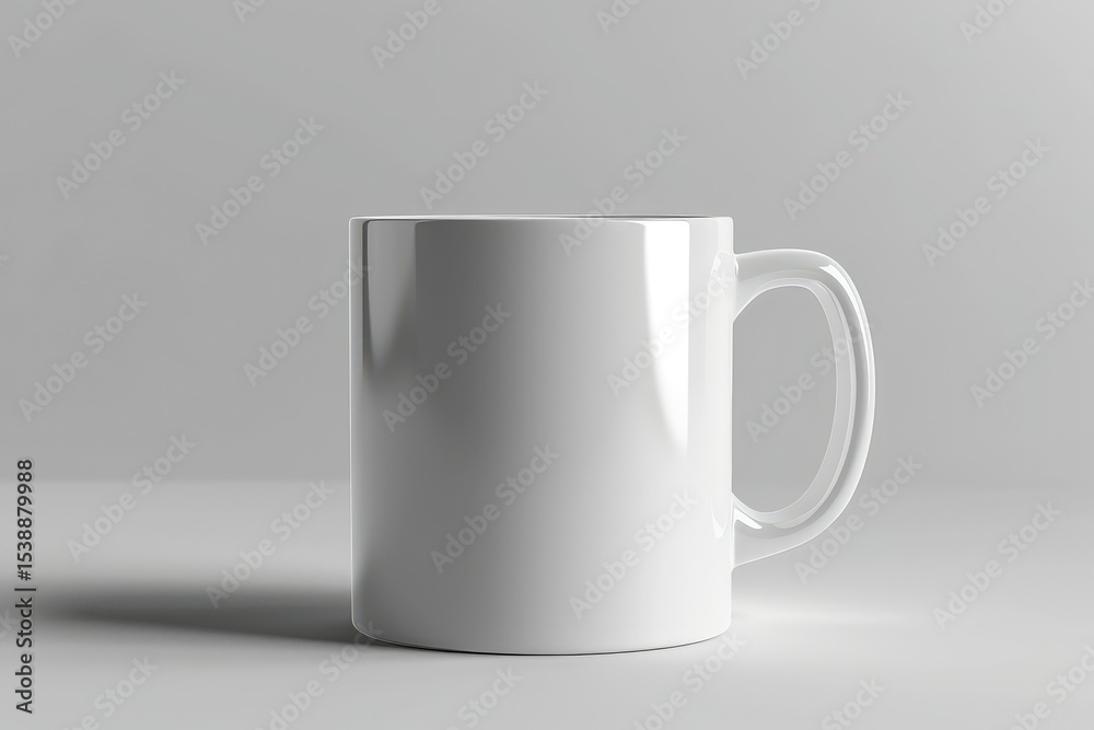 Vibrant Image of Realistic White Empty Mug Vibrant Image of Realistic White Empty Mug