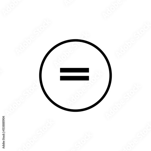 vector illustration of a blank silhouette equal or calculator web icon