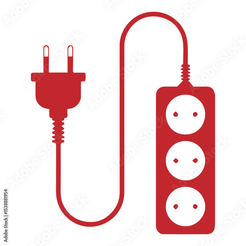 Insulated electrical extension cord icon.