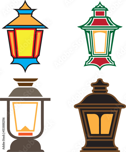 Lantern Colorful Vector Design Collection