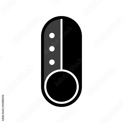Mobile photo studio remote control icon in minimalist black design  