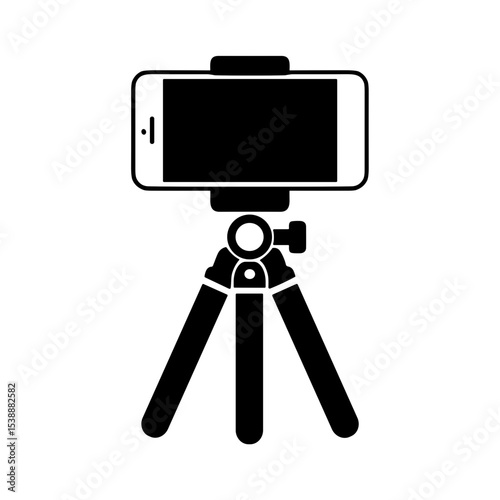 Mobile photo studio with smartphone on tripod for Blogger's Day  