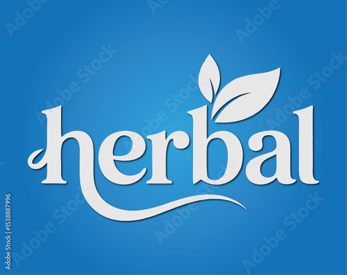 Modern Herbal Logo Design with Leaves