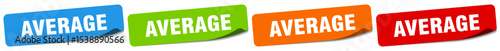 average sticker. average sticker set on white background