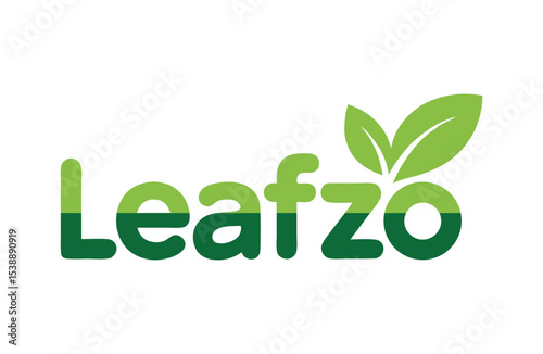 Leafzo Logo, Fresh and Natural Brand Identity