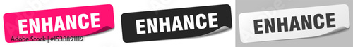 enhance sticker. enhance sticker set on white background