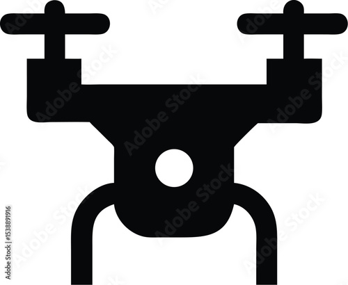 Bold Black Drone Silhouette