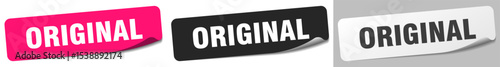 original sticker. original sticker set on white background
