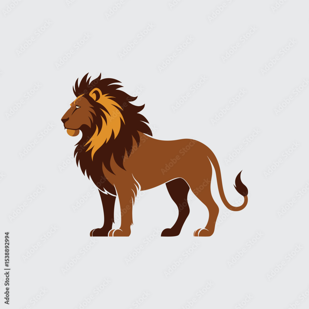 Obraz premium Majestic Lion A Powerful Symbol of Strength and Courage