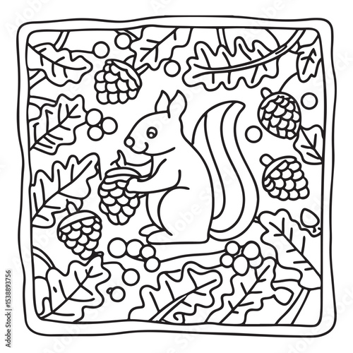 Little Cuddles – Bold and Easy Coloring Pages | Fun & Adorable Designs | Line art vector illustration | Cute and Comfy Coloring Page | Little Cuddles Animal coloring page